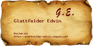 Glattfelder Edvin névjegykártya